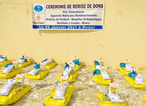 Lebensmittelspenden und Hygienepakete in Podor, Senegal